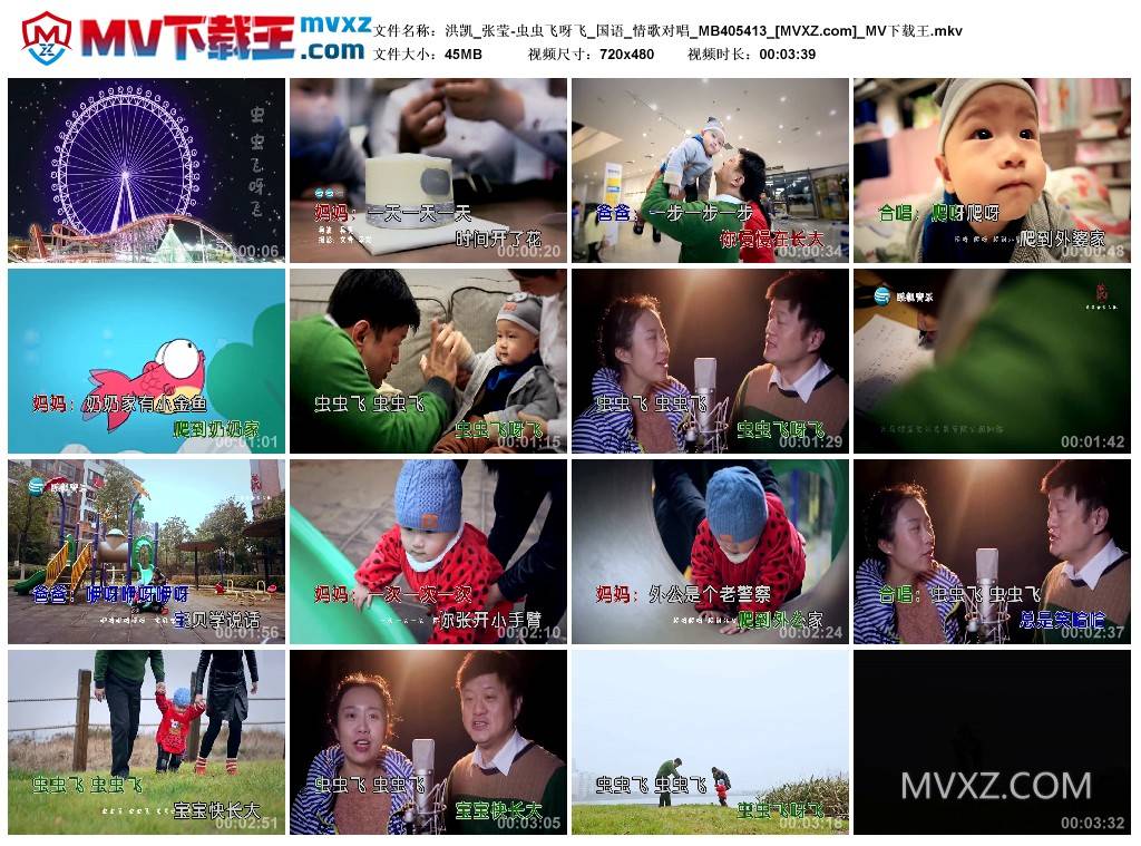 洪凯_张莹-虫虫飞呀飞_国语_情歌对唱_MB405413
